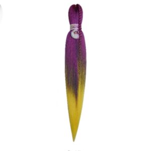 VIP Kanekalon 3-45, (Hot Plum/Purple/Yellow), 70 см.