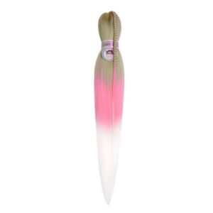 VIP Kanekalon 3-27, (Green/Pink/White), 70 см.